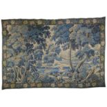 A large contemporary French Point de L'Halluin verdure tapestry wall hanging