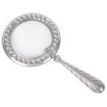 A late Victorian silver magnifying glass