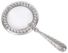 A late Victorian silver magnifying glass