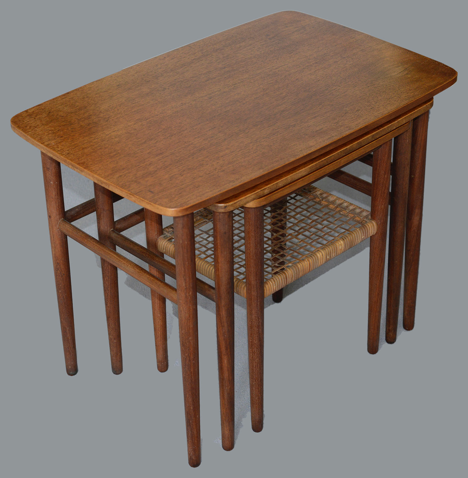 A 1960s Danish Heltborg Mobler teak and rosewood nest of three tables - Image 2 of 2