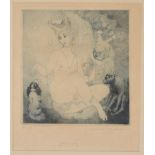 Norman Alfred William Lindsay (Australian, 1879-1969) drypoint etching