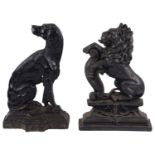 Two early Victorian cast iron door stops (2)