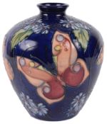 A modern Moorcroft Pottery 'Butterfly' trial vase designed by Rachel Bishop