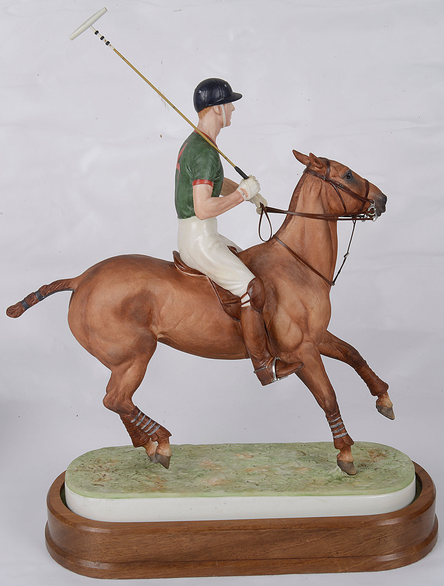 Royal Worcester equestrian model of H.R.H. The Duke of Edinburgh on his polo pony numbered 46/750 - Image 2 of 3