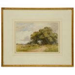 Gerald Ackermann RI (British, 1876-1960) 'Tree line country road', watercolour