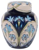 A modern Moorcroft Pottery 'Midnight Blue' ginger jar and cover designed by Philip Gibson