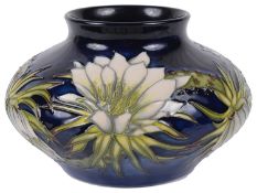 A modern Moorcroft Collector's Club Pottery 'Queen of the Night Vase' deigned by Anji Davenport