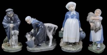 Four Royal Copenhagen porcelain figures (4)