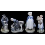 Four Royal Copenhagen porcelain figures (4)