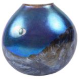 A Siddy Langley iridescent art glass 'Eclipse' vase