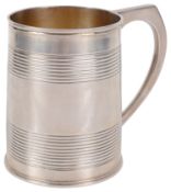 A George III silver half pint mug