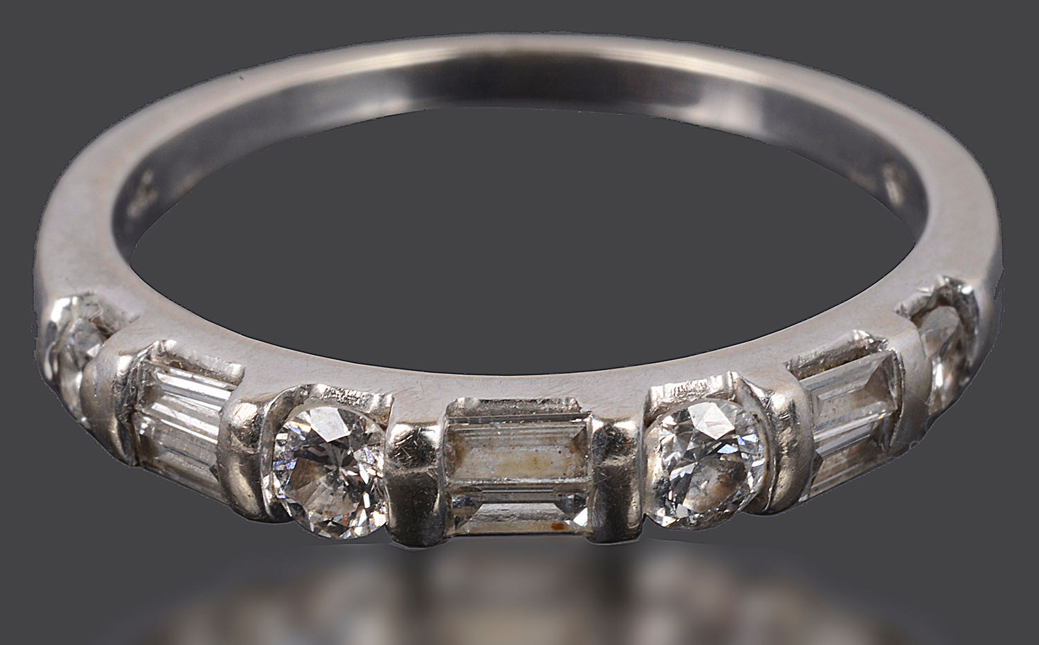 A Continental diamond set half eternity ring - Image 3 of 3