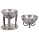Two Liberty & Co Tudric pewter bowls designed by Archibald Knox No. 0276 and No. 0286 c.1905 (2)