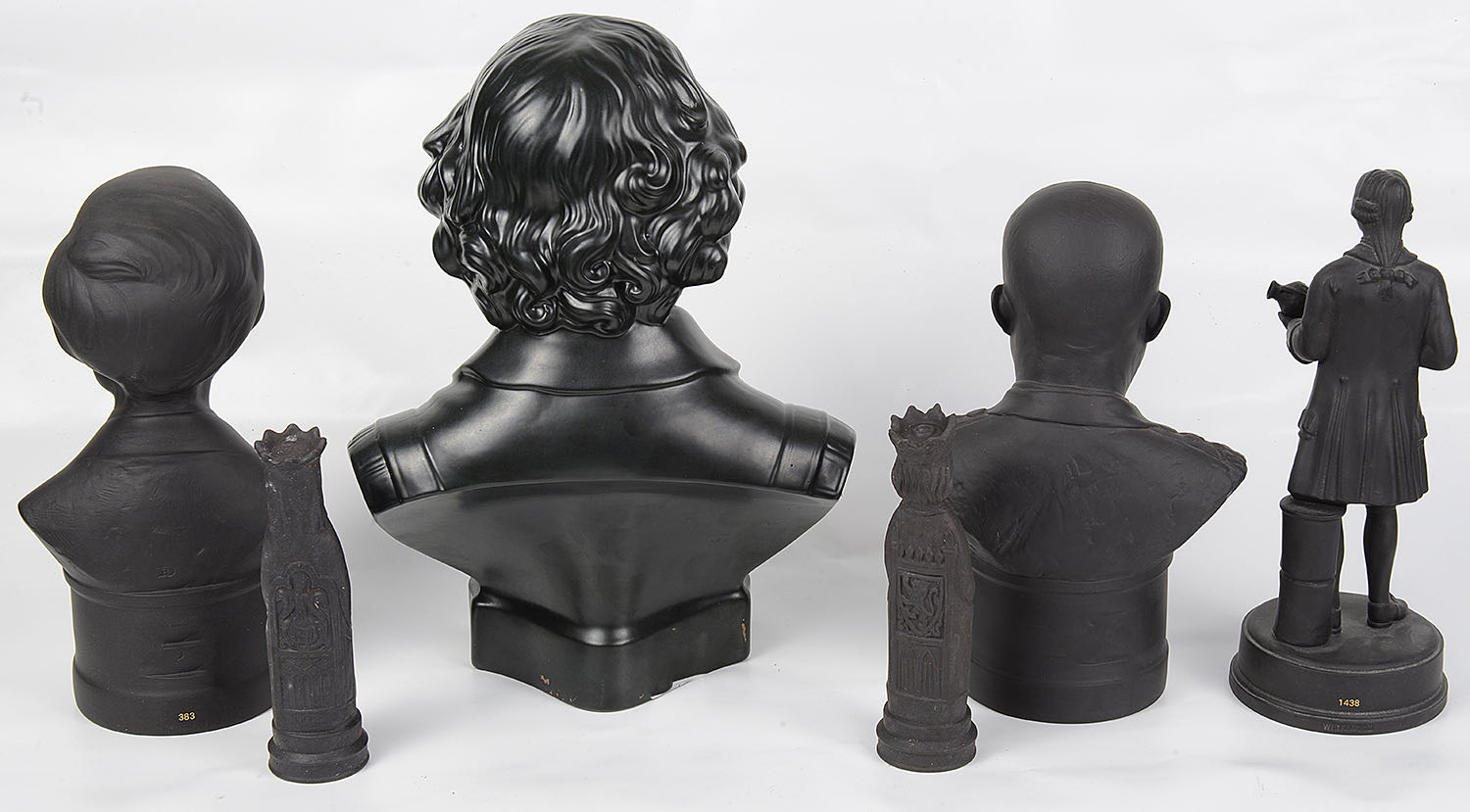 A group of Wedgwood black basalt busts and figures - Image 2 of 2