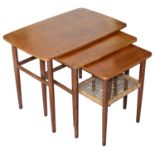 A 1960s Danish Heltborg Mobler teak and rosewood nest of three tables