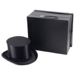 An early 20th century German Gentleman's collapsible black silk top hat (3)