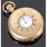 A 9ct gold half hunter pocket watch