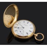 A Victorian 18ct gold full hunter pocket watch