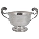 A George V silver twin handled bowl