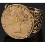 A half sovereign ring