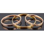 Two 9ct rose gold bangles