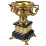 A 19th Century Fr. gilt bronze model of the Warwick vase