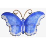 An Art Deco enamel butterfly brooch