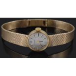 A ladies 1960s 9ct gold Tissot wristwatch and a 9ct gold Italian Indaerre belcher link bracelet