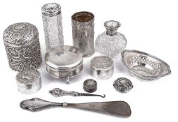 A collection of Victorian and later silver items