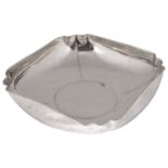 A contemporary Italian .925 silver square dish