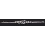 A Continental contemporary sapphire set bracelet