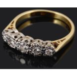 A five stone diamond set ring