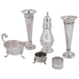 A collection of Edwardian and later silver