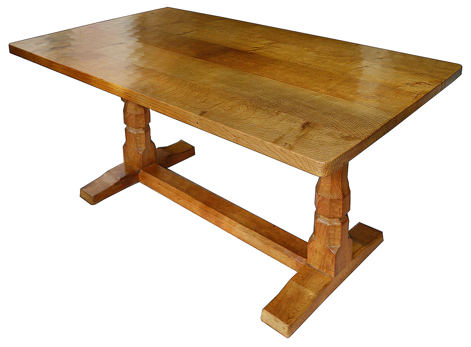 A Robert 'Mouseman' Thompson of Kilburn oak dining table