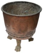 A Victorian riveted copper vessel