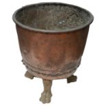 A Victorian riveted copper vessel