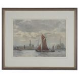 William G. Morden RI (20th c. Brit.) views of the industrial Thames