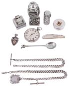 An interesting collection of Victorian and later small silver items