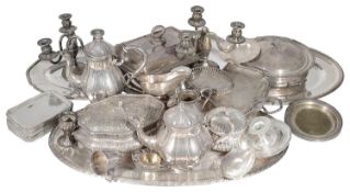 A varied collection of mostly early 20th century Italian silver plated items