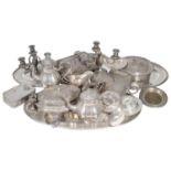A varied collection of mostly early 20th century Italian silver plated items
