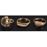 An Edwardian 18ct gold five stone diamond set ring