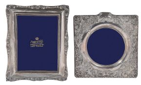 A late Victorian and an Edwardian silver photograph frame