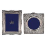 A late Victorian and an Edwardian silver photograph frame