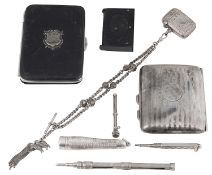 A small collection of Edwardian and later silver and other items