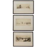 William Lionel Wyllie R.A. (1851- 1931) drypoint etchings, signed