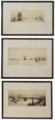 William Lionel Wyllie R.A. (1851- 1931) drypoint etchings, signed