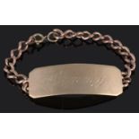 A 9ct gold identity bracelet