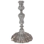 A mid 18th century Italian silver candle stick