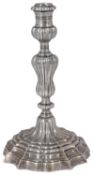 A mid 18th century Italian silver candle stick