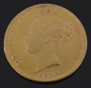 A Queen Victoria gold half sovereign 1862